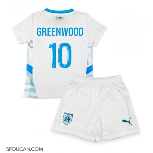 Dječji Nogometni Dres Olympique de Marseille Mason Greenwood #10 Domaci 2024-25 Kratak Rukav (+ Kratke hlače)